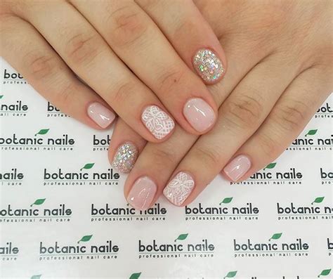 Nude Sparkle Botanic Nails Nails Nail Art