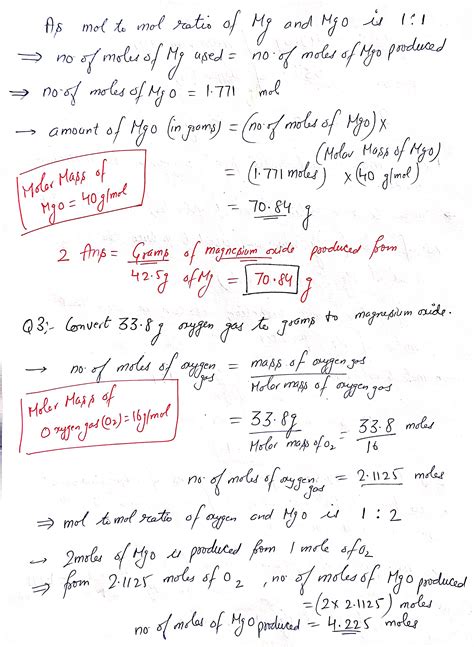[Solved] A reaction mixture contains 42.5 g magnesium and 33.8 g oxygen