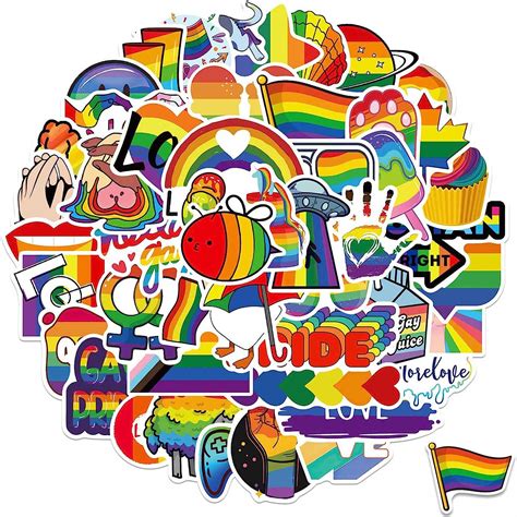 Amazon Gay Stickers For Water Bottle Laptop Bicycle Computer Motorcycle Travel Case