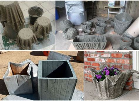 Кашпо из бетона своими руками и горшки из цемента