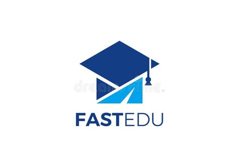 Paper Plane With Graduation Logo Fast Education School Symbol Design