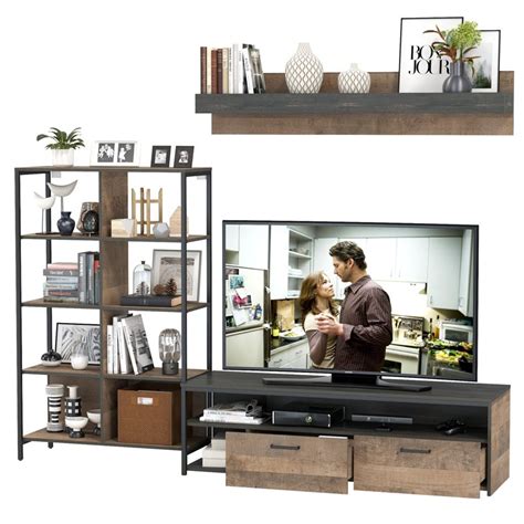 Тумба для ТВ и аппаратуры со стеллажом 13.151.02 и навесной полкой ...