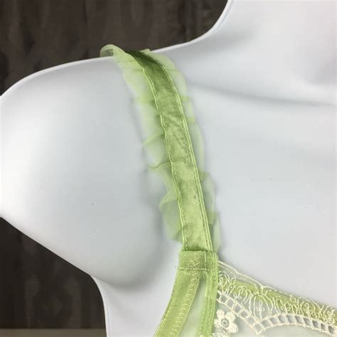 ALEGRO Sheer With Lace Underwire Sexy Lingerie Bra Lime NWT EBay