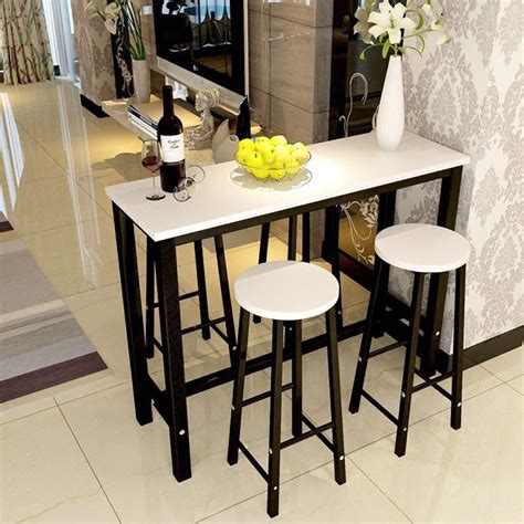 (More Colors) Modern /Loft Style Bar Table + Bar Stool Set, Furniture ...