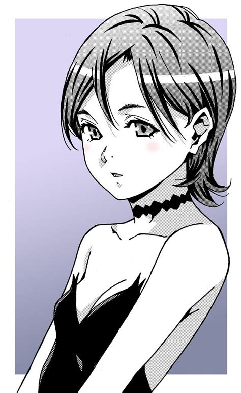 Safebooru 1girl Amano Yoki Bare Shoulders Border Breasts Choker Cleavage Collarbone Greyscale