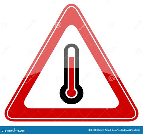 High Temperature Warning Sign Cartoon Vector 21500375
