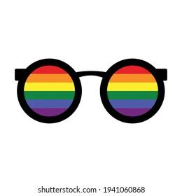 Vector Illustration Sunglasses Lgbt Gay Rainbow Stock Vector Royalty Free