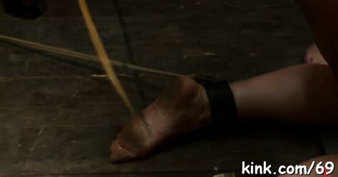 Pretty Hot Babe Bound Oiled