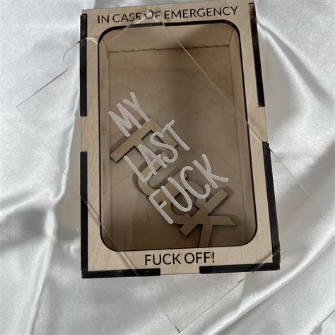 My Last Fuck To Give In Case Of Emergency Fck Off Novelty Etsy Australia