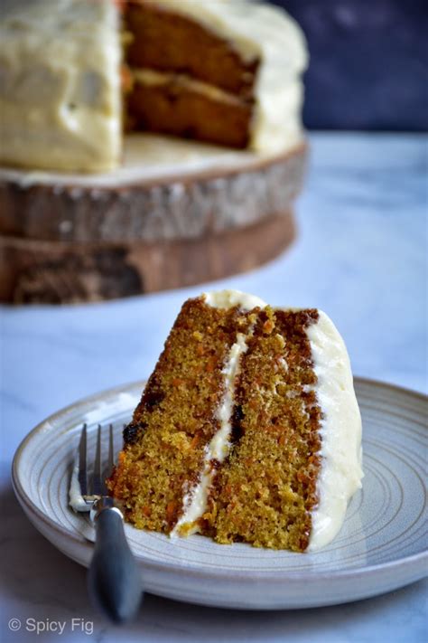 Carrot Cake with Maple Cream Cheese Frosting - SpicyFig