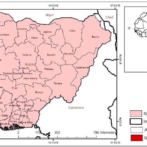 Map of Nigeria. Source: GIS Laboratory, Nigerian Army College of