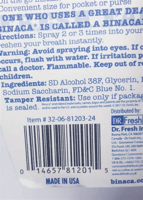 Binaca Fastblast Breath Spray Peppermint Ebay