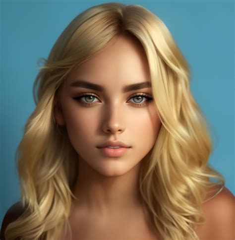 Premium AI Image Close Up Blonde Woman