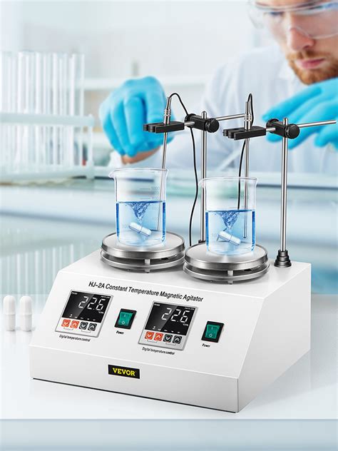 Heads Magnetic Stirrer Hot Plate Digital Heating Mixer Dual Controls W Vevor Au