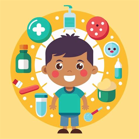 Kids Health And Hygiene Concept Emphasizing Wellbeing And Cleanliness