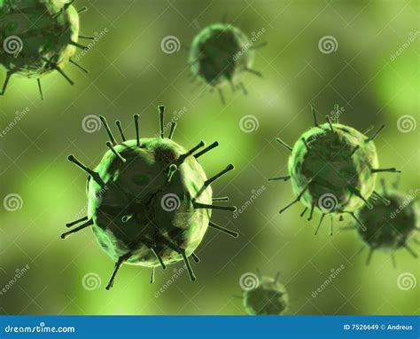 Green virus stock illustration. Illustration of internal - 7526649