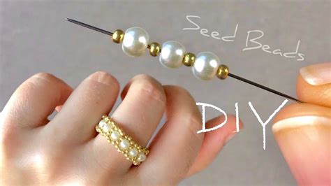 Diy Seed Bead Rings Beaded Rings Tutorial Youtube