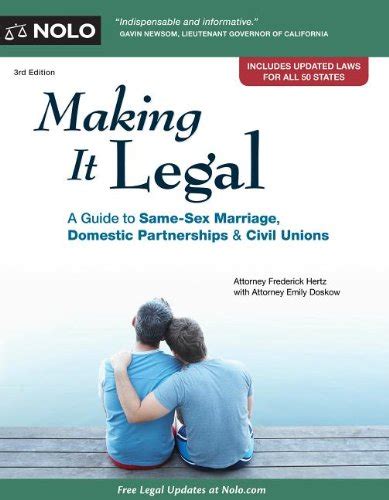 Making It Legal A Guide To Same Sex Marriage Domestic Partnerships