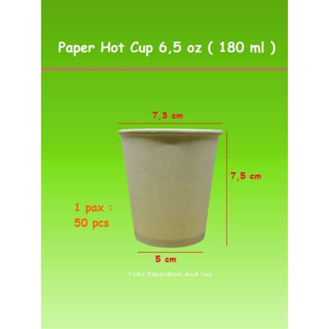Jual Paper Hot Cup Oz Ml Polos Isi Pcs Gelas Kertas Gelas Kopi Teh Tester Kumur