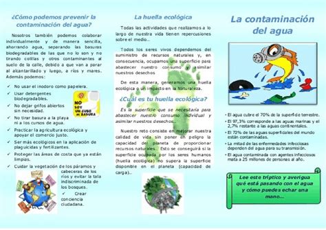 Es Mas Que Orientaci N Maravilla Triptico Del Medio Ambiente Para Ni Os