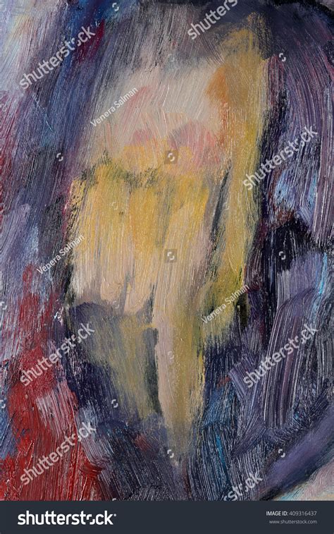 Fragment Oil Painting Naked Woman 스톡 일러스트 409316437 Shutterstock