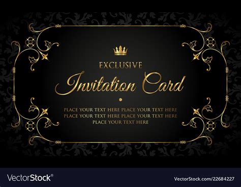 Luxury Invitation Card Design Royalty Free Vector Image
