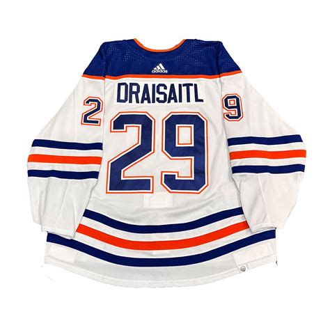 Leon Draisaitl Edmonton Oilers Game Worn Jersey - 2023-24 White Set #1 ...