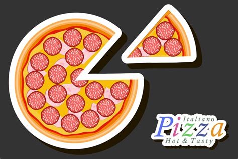 Premium Vector Illustration On Theme Big Hot Tasty Pizza To Pizzeria Menu