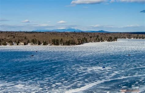 Ice Sailer On Schoodic Lake Maine During A Fishing Derby Rmaine