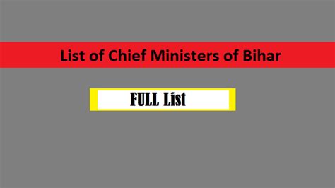 List of Chief Ministers of Bihar (1950-2023): Bihar CM List, First ...