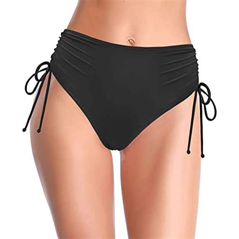 High Waist Bikini Bottoms Women Swimming Panties Summer Solid Sexy Bikinis Swim Shorts Bottom