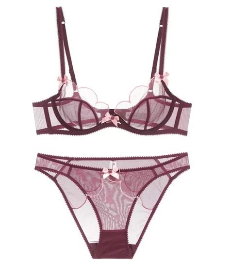 Red Wine Lace Lingerie Setsexy Lingerieintimate Sexyerotic Etsy