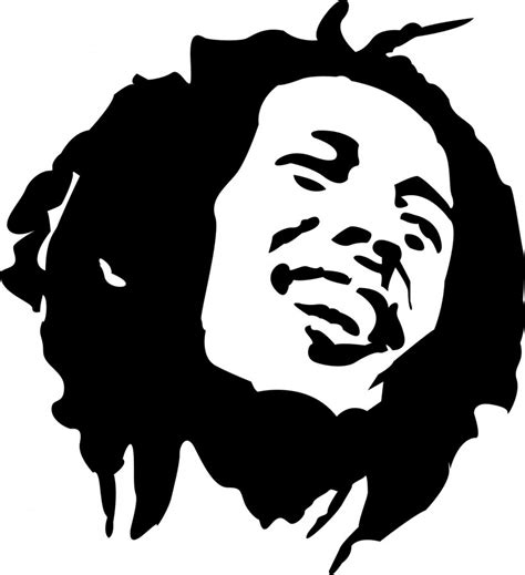 Bob Marley Silhouette Drawing Stencil Png 1408x1543px Bob Marley
