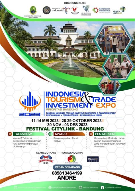 INDONESIA TOURISM TRADE INVESTMENT EXPO 2023 BANDUNG Jadwal Event