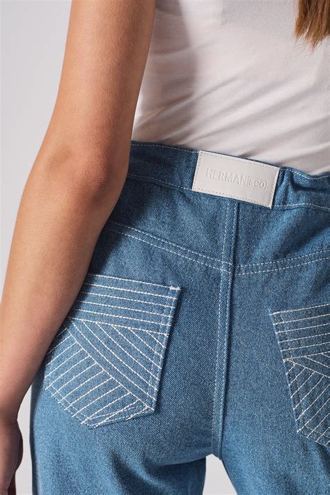 Straight Leg Jeans - Light blue | HERMAN&CO | Denim details, Denim