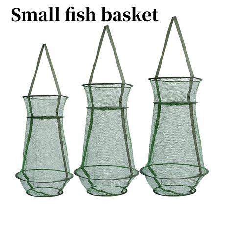 New Folding Small Fish Basket Nylon Fish Protection Big Belly Fish