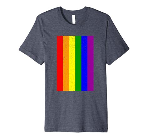 Distressed LGBT Pride Flag TShirt Gay Parade And March Tee CD Canditee