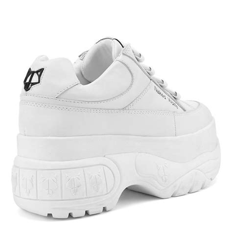 NAKED WOLFE Sporty Women White Leather Flannels