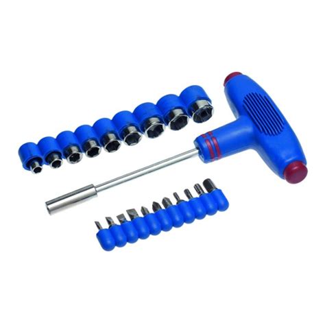 Набор отвертка с Т-образной ручкой с битами и головками 20 предметов ...