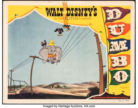 Dumbo RKO 1941 Fine Lobby Card 11 X 14 Animation Lot