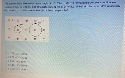 Solved Two Particles Have The Same Charge X C Chegg