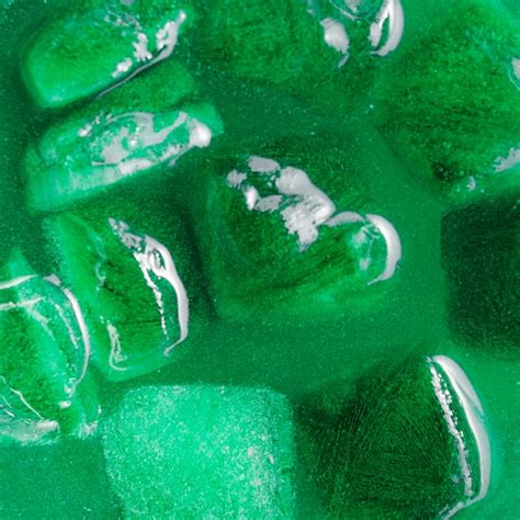 Free Photo | Ice cubes in green drink