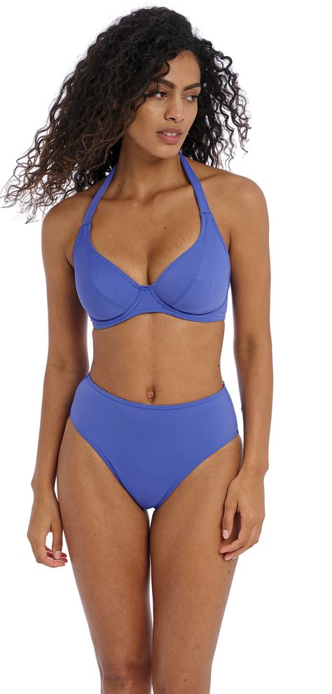 Freya Electro Rave Bralette Halterneck Plunge Bikini Multi