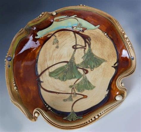 Carol Long Pottery Decorative Plate With Birds