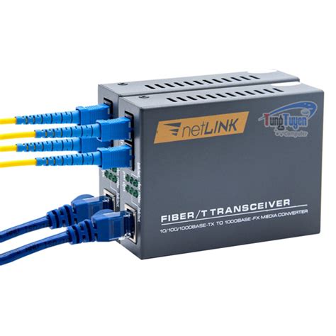 Bộ chuyển đổi quang điện 2 sợi Gigabit NETLINK HTB GS 03 10 100 1000Mb