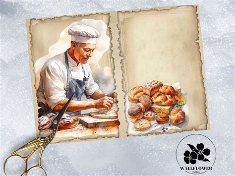Baking And Desserts Junk Journal Pages Vintage Bakery Junk Journal Kit