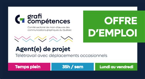 Offre D Emploi Agent E De Projet Comit Sectoriel De La Main D