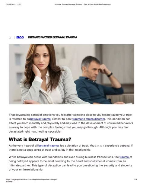 PPT Intimate Partner Betrayal Trauma Sex Porn Addiction Treatment PowerPoint Presentation