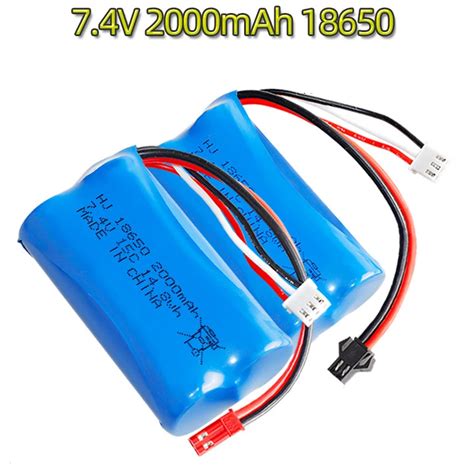 Bateria de lítio para carro de controle remoto 7 4V 18650 2000mAh