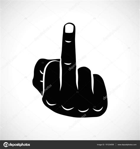 Icono Ilustración Vector Gráfico Fuck You Vector de stock de GreenOptix